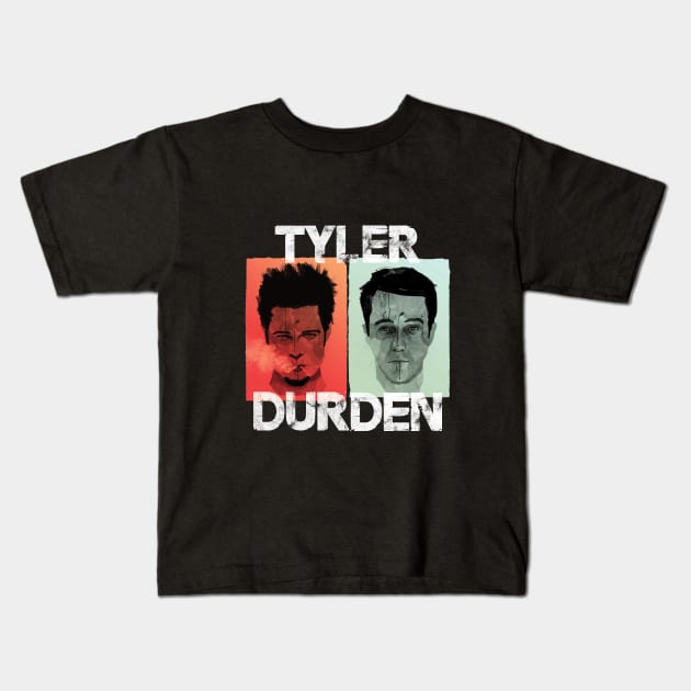 Tyler and Durden Kids T-Shirt by Clathrus